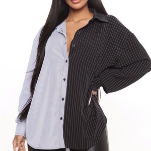 Fashion nova button up top